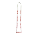 Sublimeerbare lanyard en koord met bekerhouder dubbelzijdig 2 cm kleur wit afbeelding met logo
