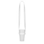 Lanyard met bekerhouder, gemaakt in Europa, voor sublimatie 20x920 mm kleur wit tweede weergave