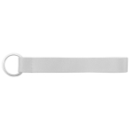 Korte lanyard van gerecycled polyester voor sublimatie 2 x 1,5cm kleur wit