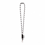 Tubulaire lanyard van polyamide met karabijnhaak en te sublimeren label met afdrukgebied