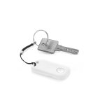 Bluetooth sleutelhangertracker van gerecycled kunststof 25 m kleur wit