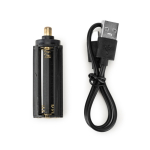 Oplaadbare zaklamp van gerecycled aluminium met 500 lumen LED 10W kleur zwart derde weergave