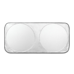 Autozonnescherm van polyester met twee ronde zones Ø65 cm kleur grijs