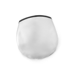 Autozonnescherm van polyester met twee ronde zones Ø65 cm kleur grijs in hoes