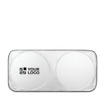 Autozonnescherm van polyester met twee ronde zones Ø65 cm met afdrukgebied