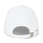 5-panel cap van geborsteld katoen met metalen gesp 260 g/m² kleur wit tweede weergave