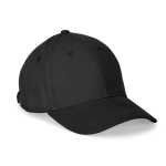Verstelbare 6-panel cap van geborsteld katoen 260 g/m² kleur zwart eerste weergave