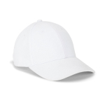 Verstelbare 6-panel cap van geborsteld katoen 260 g/m² kleur wit eerste weergave