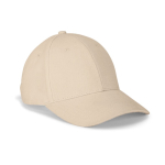 Verstelbare 6-panel cap van geborsteld katoen 260 g/m² kleur beige eerste weergave