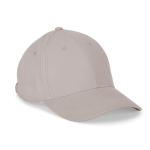 Verstelbare 6-panel cap van geborsteld katoen 260 g/m² kleur lichtgrijs eerste weergave