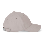 Verstelbare 6-panel cap van geborsteld katoen 260 g/m² kleur lichtgrijs derde weergave