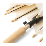 Automatische golfparaplu met rechte bamboe handgreep Ø102 zevende weergave