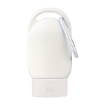 Zonnelotion met karabijnhaak en gekleurde dop SPF30 30 ml kleur wit eerste weergave