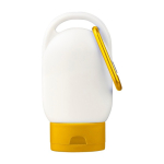 Zonnelotion met karabijnhaak en gekleurde dop SPF30 30 ml kleur geel eerste weergave