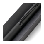 Draaibare messing balpen met metalen clip, blauwe inkt achtste weergave