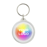 Plastic sleutelhanger met metalen ring, gemaakt in Europa tweede weergave