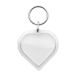 Plastic sleutelhanger met metalen ring in hartvorm eerste weergave