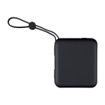 Plastic powerbank met snelladen en LED-display 10.000 mAh kleur zwart eerste weergave