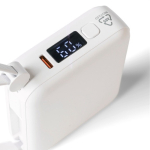 Plastic powerbank met snelladen en LED-display 10.000 mAh vierde weergave
