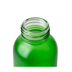 Gekleurde glazen fles met matte coating en bamboe schroefdop 500ml achtste weergave