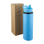 Plastic drinkfles met inklapbare tuit en intern rietje 500 ml achtste weergave