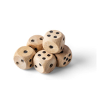 Beukenhouten dobbelspel in doos met schuifdeksel vijfde weergave