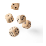 Beukenhouten dobbelspel in doos met schuifdeksel zesde weergave