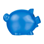 Transparant spaarvarken van gerecycled plastic met logo derde weergave