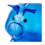 Transparant spaarvarken van gerecycled plastic met logo zesde weergave