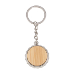 Sleutelhanger met geïntegreerde flesopener van bamboe en zinklegering kleur hout eerste weergave