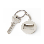 Sleutelhanger met geïntegreerde flesopener van bamboe en zinklegering vijfde weergave