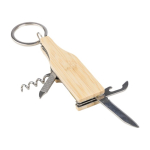 Multifunctionele sleutelhanger in flesvorm met kurkentrekker zesde weergave
