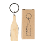 Multifunctionele sleutelhanger in flesvorm met kurkentrekker achtste weergave