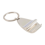 Sleutelhanger met flesopener van zinklegering met bamboe-inleg derde weergave