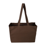 OEKO-TEX katoenen tas met zijvouw en lange hengsels 180 g/m² vierde weergave