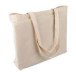 Katoenen tas met OEKO-TEX-certificering en lange hengsels achtste weergave