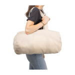 Sporttas van naturel katoen OEKO-TEX met lange hengsels negende weergave