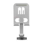 Opvouwbare aluminium telefoonhouder met 360°-rotatie kleur zilver eerste weergave