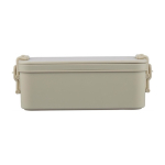 Stapelbare lunchbox met twee lagen en bestekset 2.2 L kleur beige eerste weergave