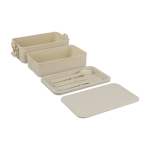 Stapelbare lunchbox met twee lagen en bestekset 2.2 L negende weergave