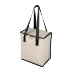 Koeltas van synthetisch leer met lange hengsels en voorvak 9L eerste weergave