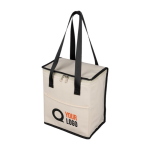 Koeltas van synthetisch leer met lange hengsels en voorvak 9L tweede weergave