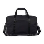 Sport- en reistas van gerecycled kunstleer met dubbele handgrepen kleur zwart eerste weergave