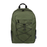 Sportrugzak met elastische banden en zijvakken van mesh kleur groen eerste weergave