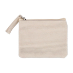 Ribfluwele portemonnee met bijpassende rits om te bedrukken tweede weergave