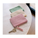 Ribfluwele portemonnee met bijpassende rits om te bedrukken vijfde weergave