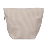 Ribfluewele toilettas met bijpassende rits om te bedrukken vierde weergave