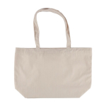 Ribfluwelen tas met binnenvak en lange hengsels kleur beige eerste weergave