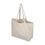 Ribfluwelen tas met binnenvak en lange hengsels eerste weergave