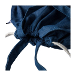 Rugzaktas van gerecycled denim met naturel koordsluiting achtste weergave